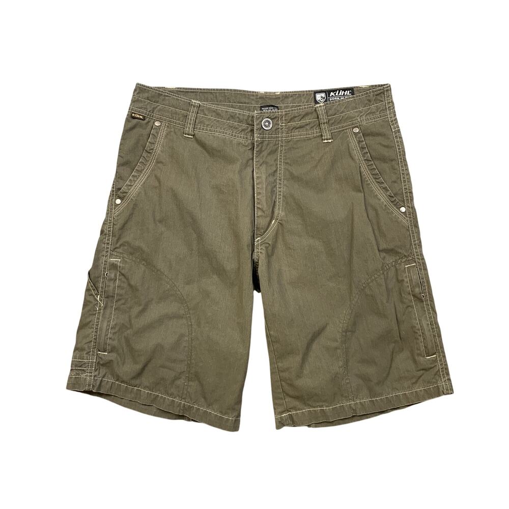 Kuhl Shorts Men 32 Dark Moss Ramblr Lightweight Trail Performance Utility Hiking
